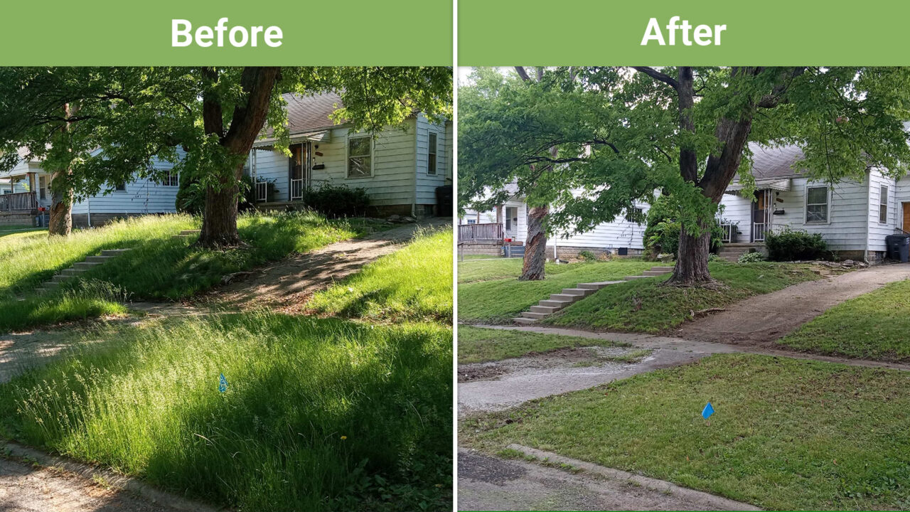 Mowing Before & After #2 | Customers Choice Lawn Care